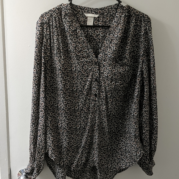 H&M business top with floral print - Picture 1 of 3